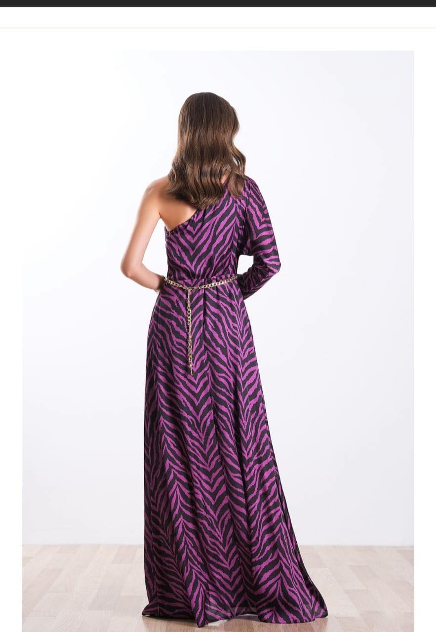 Maxi Saten Forema Purple Zebra 1